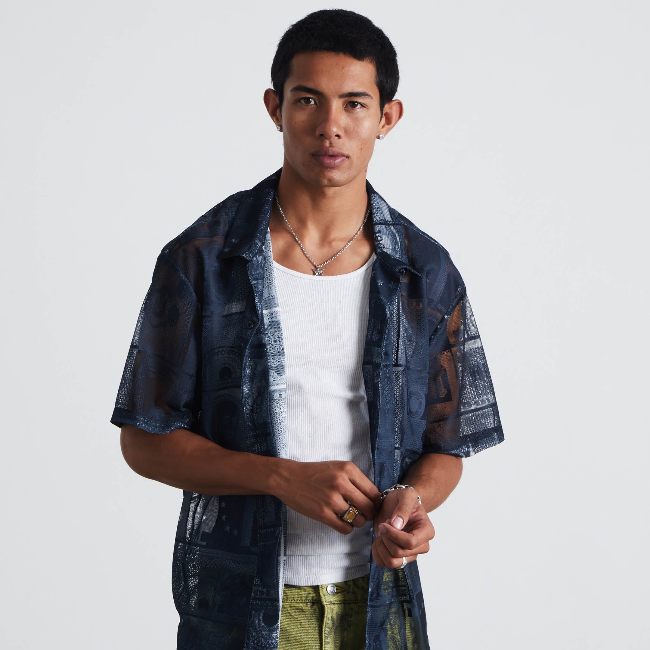 Global Currency Lace Shirt - Image 7