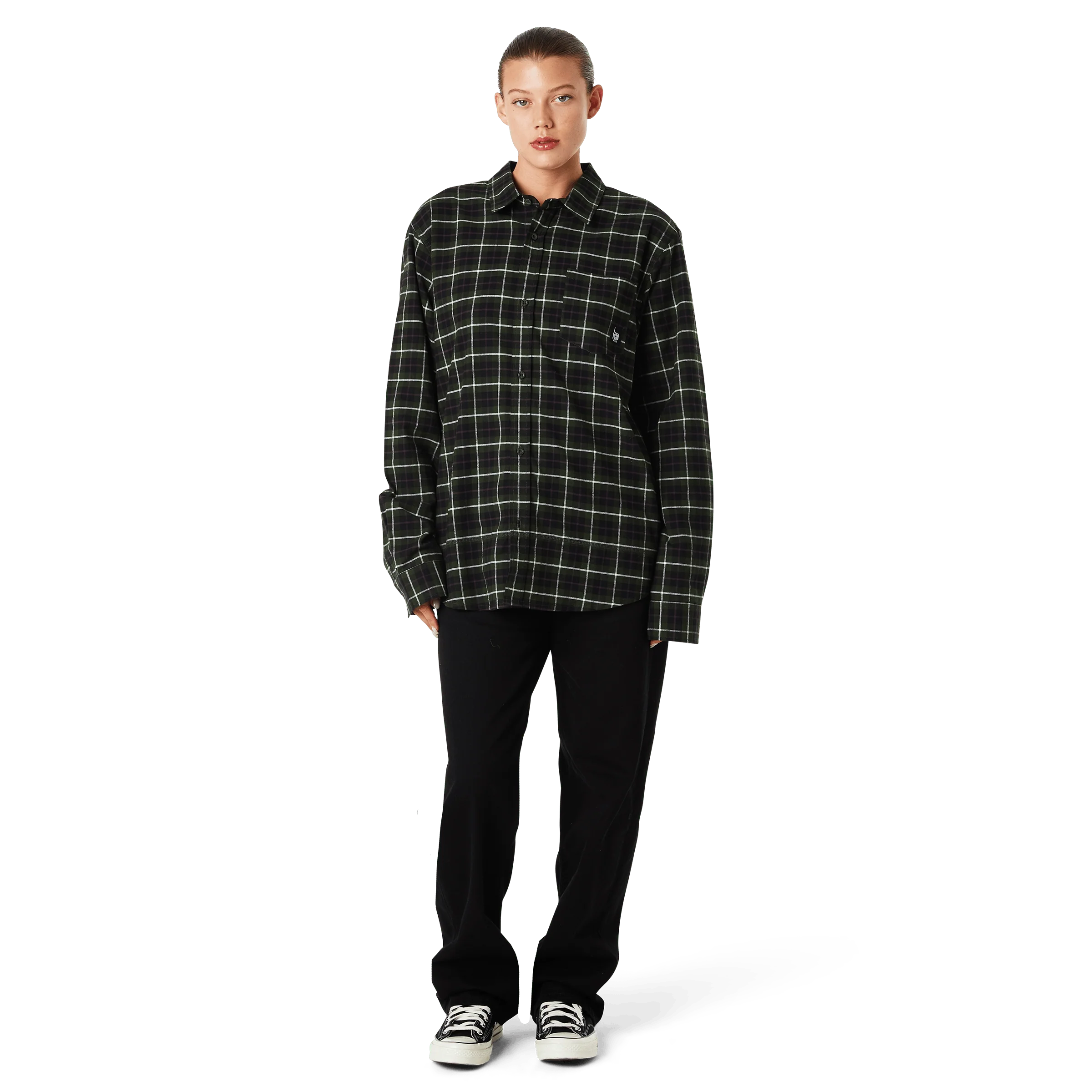 Modal Long Sleeve T-Shirt Plaid Shirt - Image 7