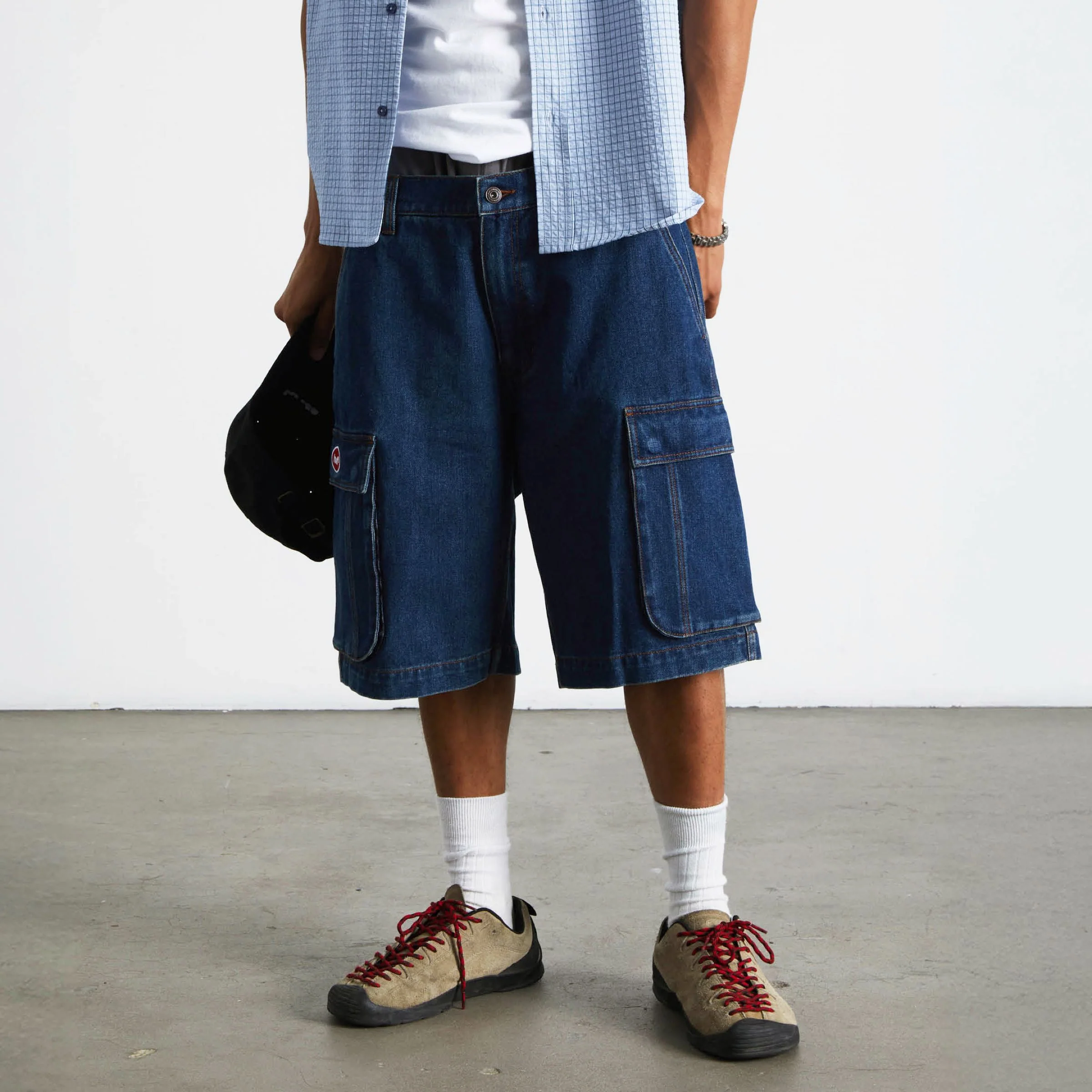 Oval Denim Cargo Short - Image 15
