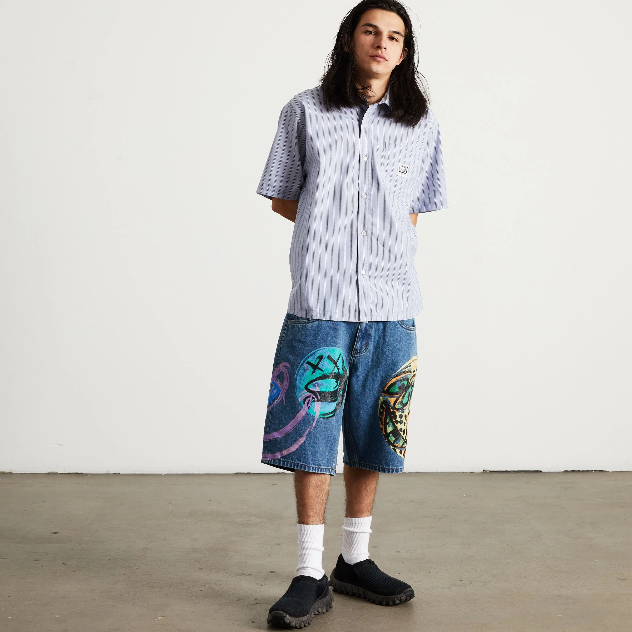 Kenny Scharf Spray Guys Denim Short - Image 13