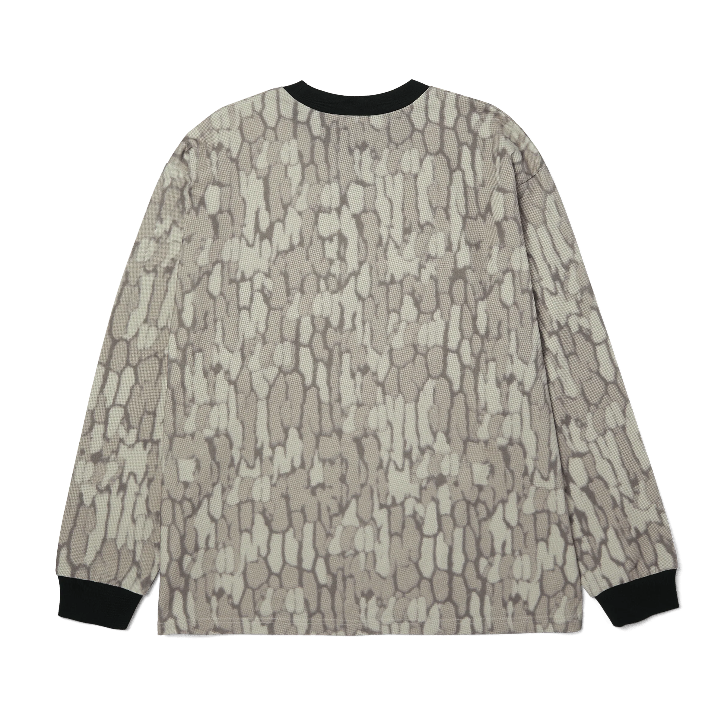 Warped Camo Long Sleeve T-Shirt Knit Top - Image 2